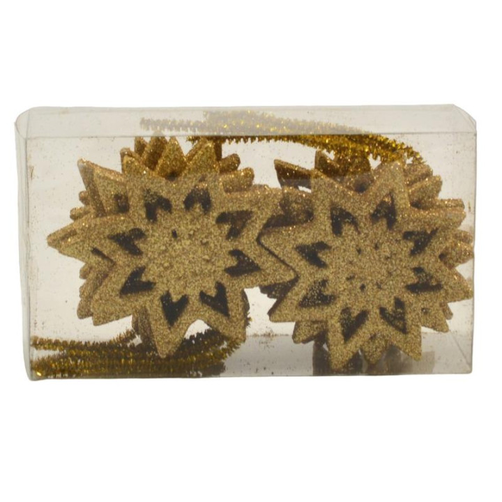 Ozdoba Płatki śniegu 12 sztuk 10cm mix
