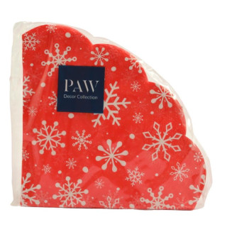 Serwetki 32x32 D.Round B.Narodz. Śnieżynki czerwone SDR230633