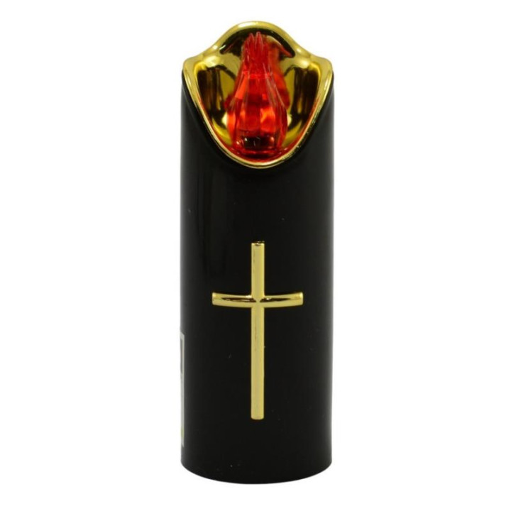 Świeca czarna LED 15cm Cortina czerwony