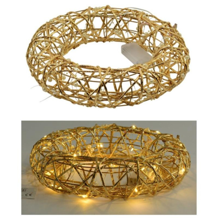 Wianek dekoracyjny bożonarodzeniowy 34/30cm Led m2021