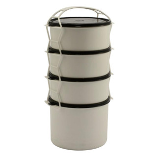 Pojemnik menażka 4-częściowy obiadowy plastikowy mix