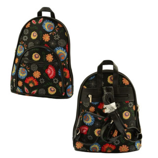 Plecak Gobelin Ludowy czarny 26x30x10cm