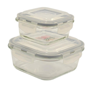 Pojemniki szklane 2 sztuki MG Home Cucina 0,8+0,3L