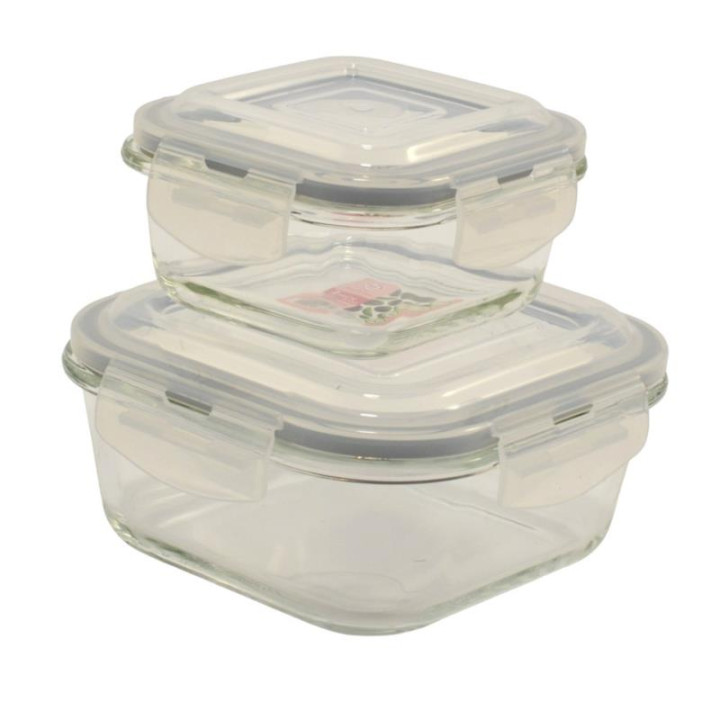 Pojemniki szklane 2 sztuki MG Home Cucina 0,8+0,3L