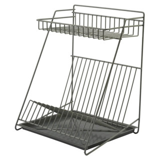 Suszarka do naczyń 2-poziomowa 30cm szara