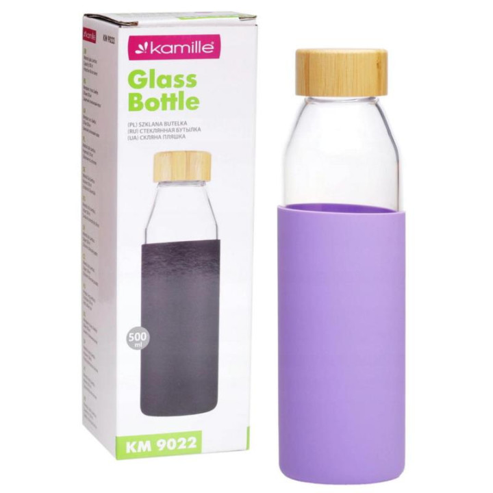 Butelka szklana 500ml Kamille KM9022 mix