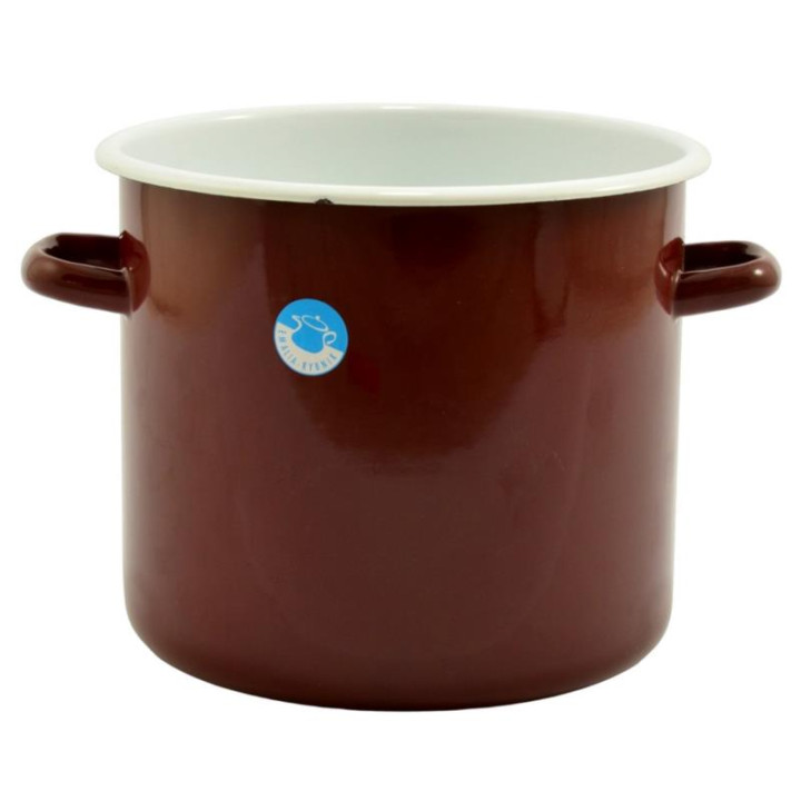 Garnek emalia 22cm 7L bordowy