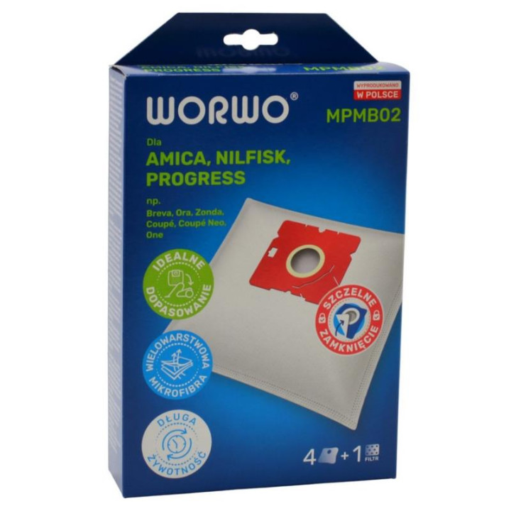 Worek do odkurzaczy Amica/Nilfisk/Progress MPMB02 4szt