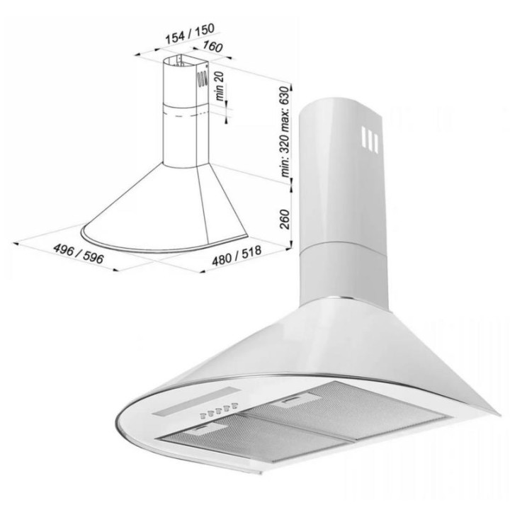 Okap Maan Mix3 50 biały