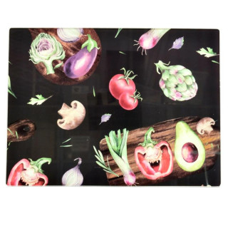 Deska do krojenia szklana 30x40cm warzywa