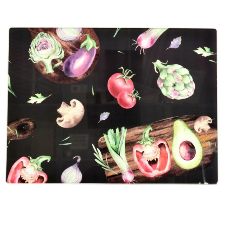 Deska do krojenia szklana 30x40cm warzywa